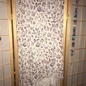 Lavender leopard print skirt.